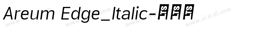 Areum Edge_Italic字体转换 Areum Edge_Italic字体转换